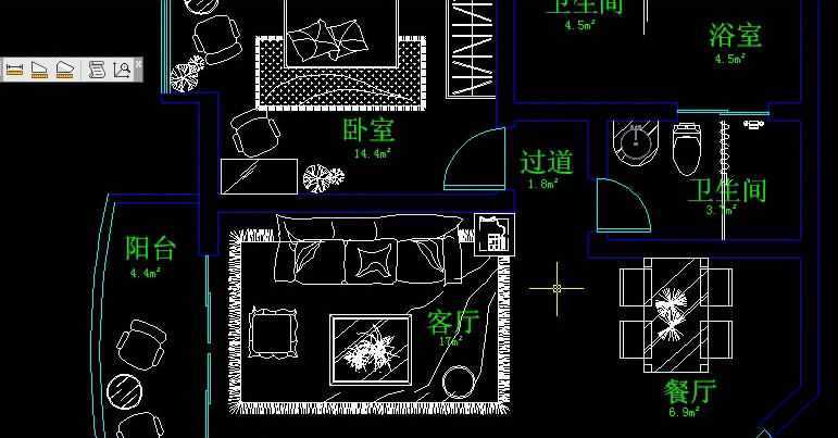 CAD2009查询房间面积教程