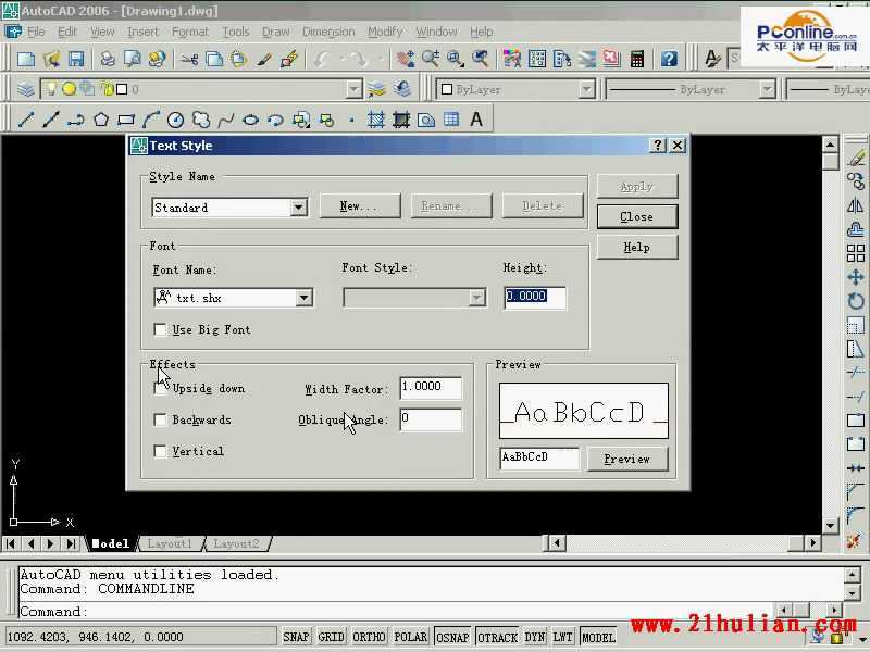 CAD2006设置文本样式2免费下载 - AutoCAD 