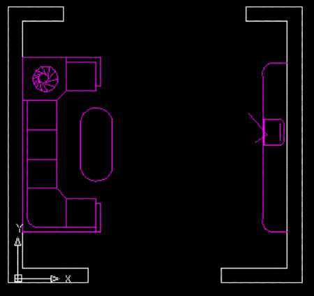 CAD绘制客厅平面布置图教程
