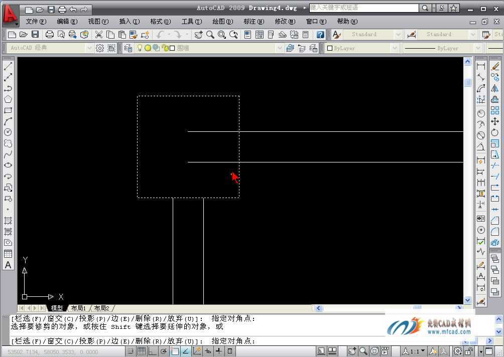 CAD2009绘制围墙教程