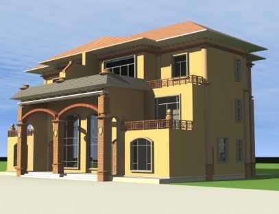 别墅建筑模型免费下载 - 3d模型