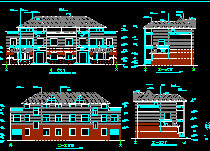 多层住宅楼建筑施工图 - 建筑户型平面图