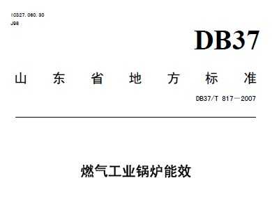 DB37/T 817-2007 ȼҵ¯Ч