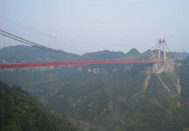 创四个世界第一-湖南矮寨特大悬索桥 - 路桥图