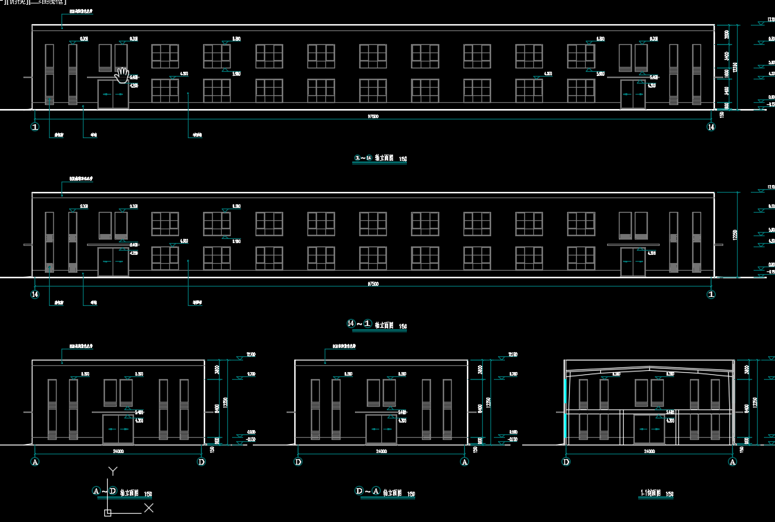 二层钢结构厂房设计图纸(含建筑结构)