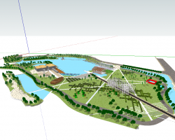 公园景观SketchUp模型