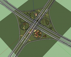 桥下公园景观SketchUp模型