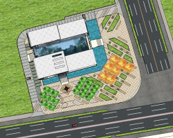 展览馆广场公园景观SketchUp模型