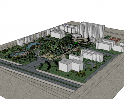 广场景观SketchUp模型