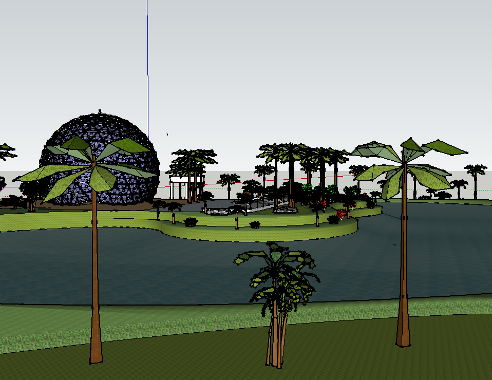 小游园景观SketchUp模型