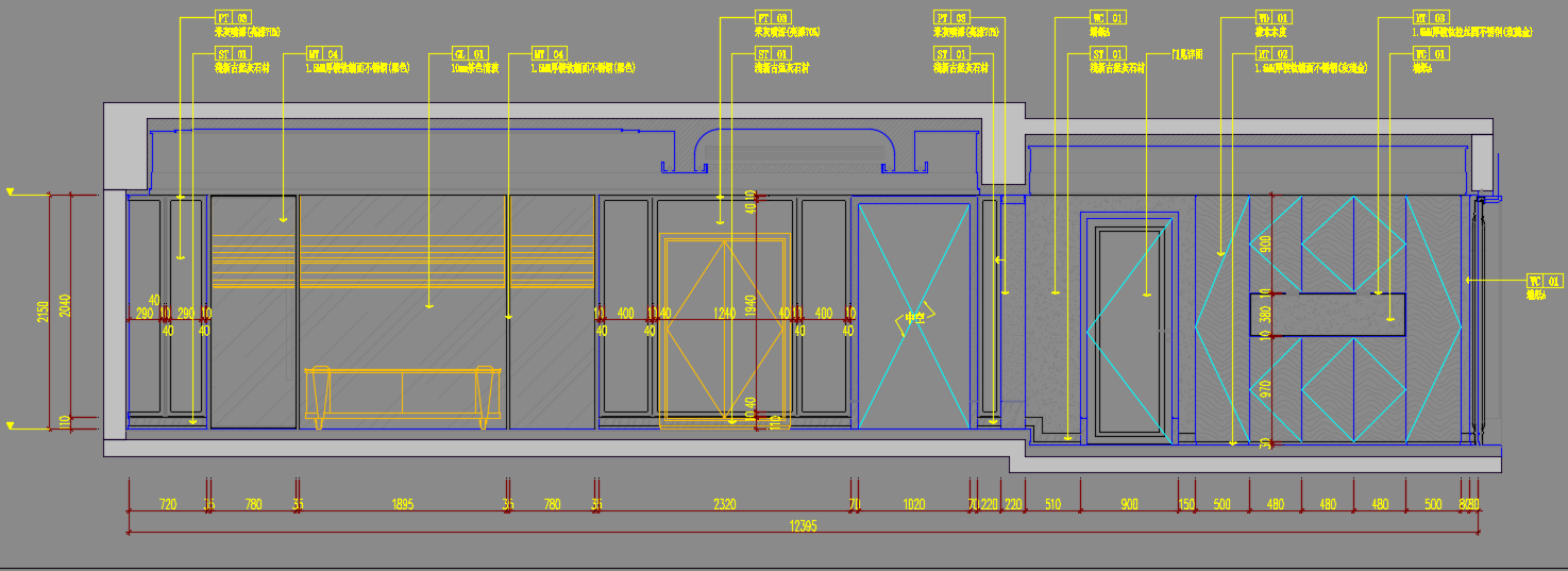 框架结构住宅样板房室内装修施工图纸（含效果图）