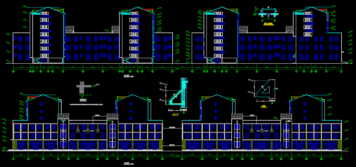 六层混凝土结构商住楼结构施工图纸（含建筑）