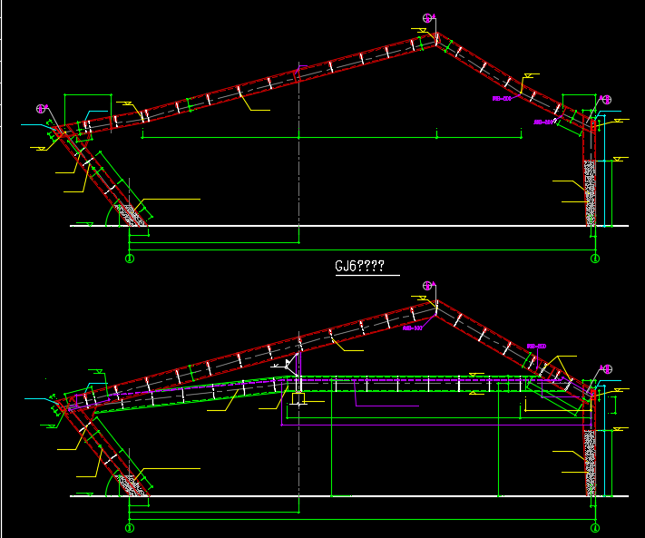 三层框架结构航站楼结构施工图纸（含PDF格式）