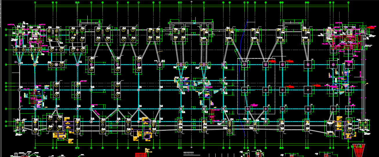三层框架结构航站楼结构施工图纸（含PDF格式）