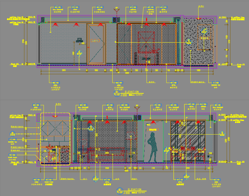 高层住宅样板房室内装修施工图纸（含效果图、PDF格式）
