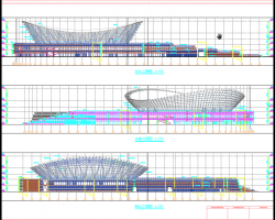 工业园区体育中心钢结构游泳馆施工图纸（建筑）
