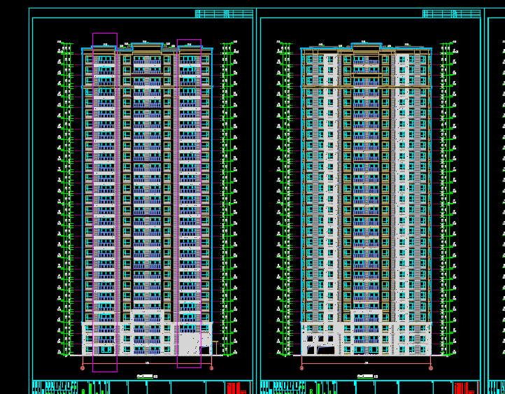 高层住宅小区项目全套施工图纸（建筑、结构、机电设备）
