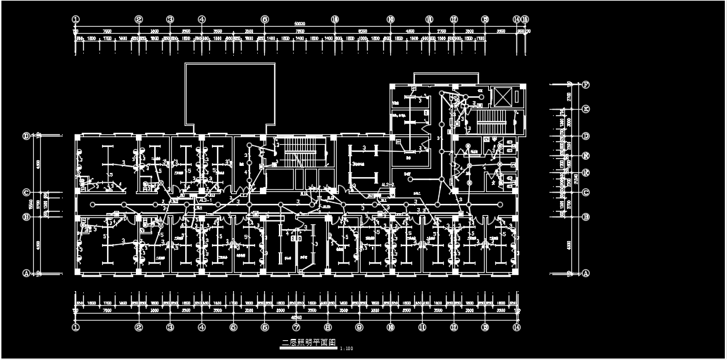 八层医院电气照明设计图