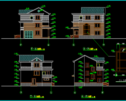 三层砖混结构别墅设计图纸（含建筑结构效果图）