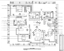 170平方米三室兩廳住宅裝修設計施工圖