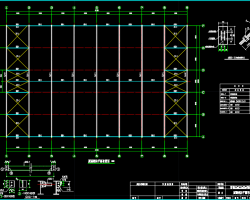 1754.43平方米门式刚架钢结构库房结构施工图