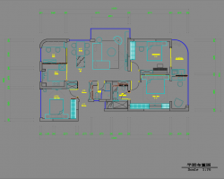 129平方米四室两厅住宅室内装修施工图（含效果图）
