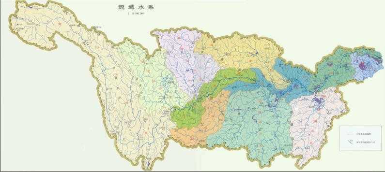 长江流域水系图